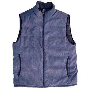Mack Weldon Mens XXL Puffer Vest Gray WARMKNIT 2-Way Reversible Quilted pocket
